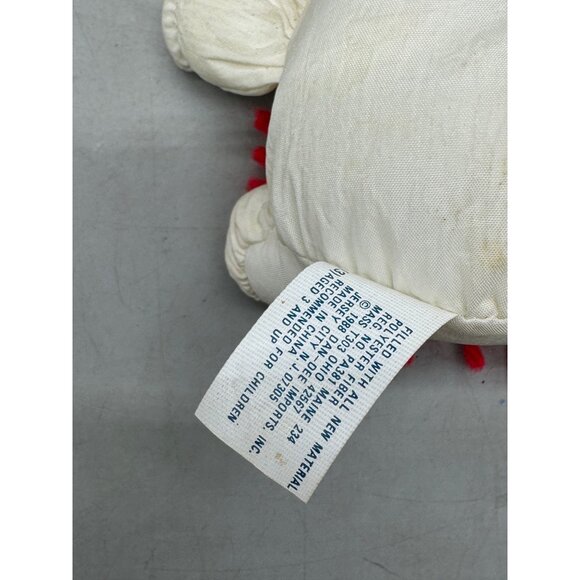 vintage snowman plush Christmas tree ornament white black top hat scarf 6" READ - Picture 9 of 9